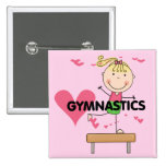 GYMNASTIQUE - T-shirts blonds de faisceau d'équili Badges Avec Agrafe
