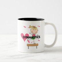 GYMNASTIQUE - T-shirts blonds de faisceau d'équili Tasse À Café