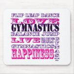 Gymnastique vivante, amour, habillement de bonheur tapis de souris