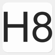 H8 ! symbole (grand) autocollant