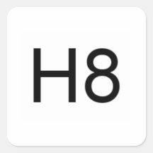 H8 ! symbole (petit) autocollants