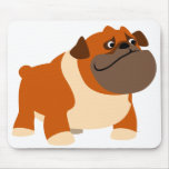 Habillement anglais mignon de bébé de bouledogue tapis de souris