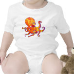 Habillement de bébé de poulpe de bande dessinée d' t-shirts