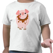 Habillement d'enfants de porc de chocolat de bande t-shirts
