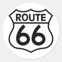 Habillement et cadeaux de signe de route de l'itin autocollants ronds