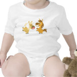 Habillement gai de bébé de poneys de bande dessiné t-shirts