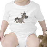 Habillement gris de bébé de poney de bande dessiné t-shirts