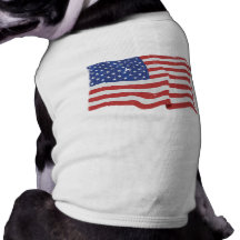 Habillement vintage d'animal familier de drapeau a t-shirt pour chien