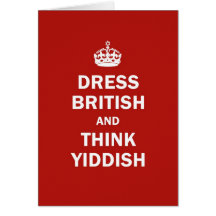 Habillez les Anglais et pensez Yiddish Carte De Vœux