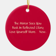 Haiku moderne d'Affirmantion de narcissisme Décoration De Noël