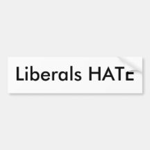 HAINE de libéraux Autocollant Pour Voiture