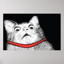 Halètement étonné Meme - affiche de chat