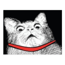 Halètement étonné Meme - carte postale de chat