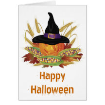 Halloween a découpé la carte de citrouille