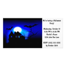 Halloween a hanté des invitations de partie de Cha Modèle Pour Photocarte