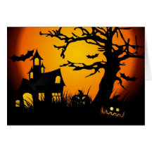 Halloween a hanté la maison cartes de vœux