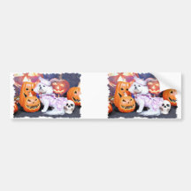 Halloween - Bichon Frise - Mia Autocollants Pour Voiture