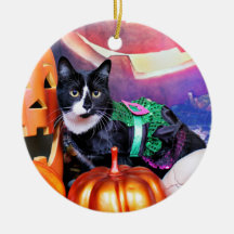 Halloween - chat - marguerite décoration de noël