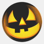 Halloween - citrouille éffrayant autocollant
