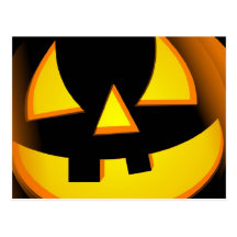Halloween - citrouille éffrayant carte postale