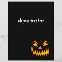 Halloween effrayant font face prospectus personnalisés