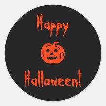Halloween heureux ! autocollant avec le citrouille