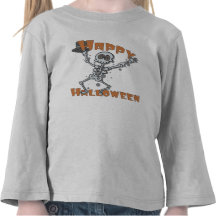 Halloween heureux badine le squelette t-shirt