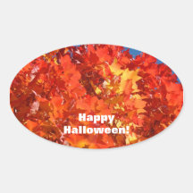 Halloween heureux ! feuille d'automne orange d'aut