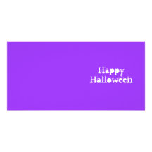 Halloween heureux, pourpre cartes de vœux avec photo