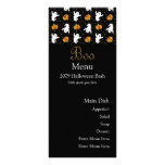 Halloween huent la carte de menu modèle de double carte