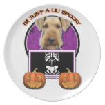 Halloween - juste un Lil éffrayant - Airedale Assiette