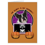 Halloween - juste un Lil éffrayant - Boston Terrie Carte
