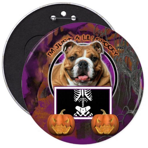 Halloween - juste un Lil éffrayant - bouledogue Pin's