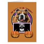 Halloween - juste un Lil éffrayant - bouledogue Cartes