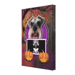 Halloween - juste un Lil éffrayant - Schnauzer Toile Tendue Sur Châssis