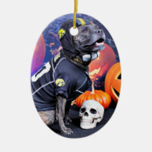 Halloween - Pitbull - Marley Ornement De Noël