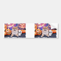 Halloween - Pomeranian - Simba Autocollant Pour Voiture