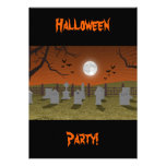 Halloween : Scène de cimetière : Carte d'invitatio