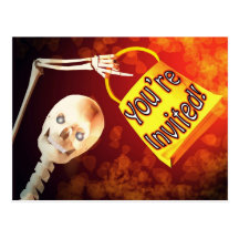 Halloween traite l'invitation carte postale