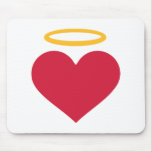 Halo rouge de coeur tapis de souris