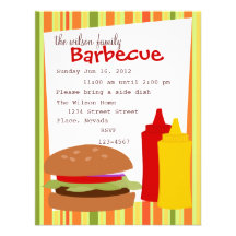Hamburger délicieux invitation personnalisée