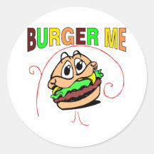 Hamburger je adhésif rond