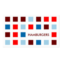 HAMBURGERS (carrés de mod) Modèles De Cartes De Visite