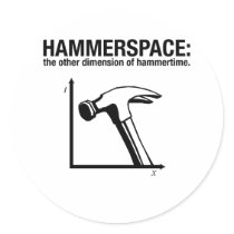 hammerspace : l'autre dimension de hammertime. autocollants