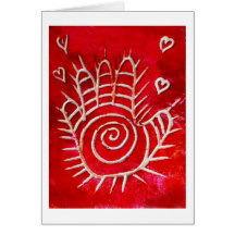 Hamsa/main curative/main de Fatima Carte De Vœux