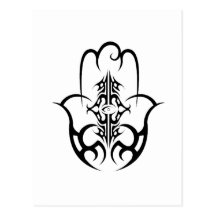 HAMSA - noir et blanc Carte Postale