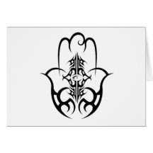 HAMSA - noir et blanc Cartes De Vœux