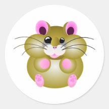 Hamster dodu adhésif rond