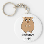 Hamster mignon de bande dessinée porte-clef