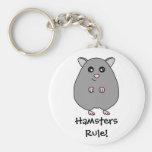 Hamster mignon de bande dessinée - règle Keychain  Porte-clefs